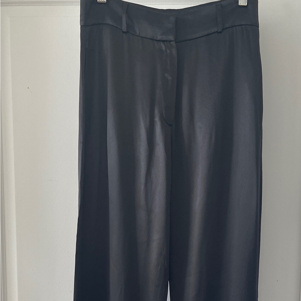 OUD Paris Elegant Black Satin Women's Pants